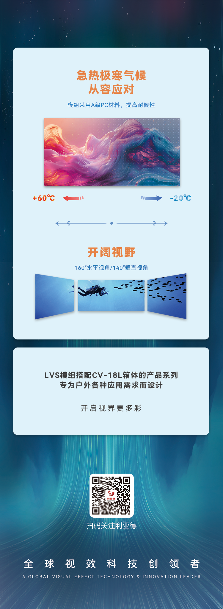 环亚集团·AG88高质量户外全彩显示产品：LVS系列与CV-18L系列